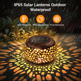 Bonlion solar lantern garden path decor with soft glow