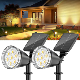 BONLION solar spot light front yard four-pack lighting the outdoor landscape
