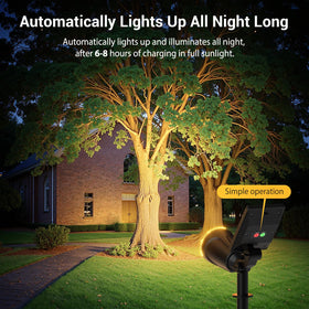 BONLION solar spot light tree accent creating spotlighted foliage
