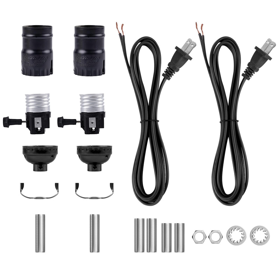 Bonlux lamp repair kit table lamp close-up showing components for easy rewire