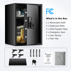 Bonsaii safe contents organized for valuables and documents