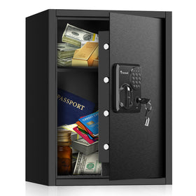 Bonsaii large safe box front view showing sturdy steel construction