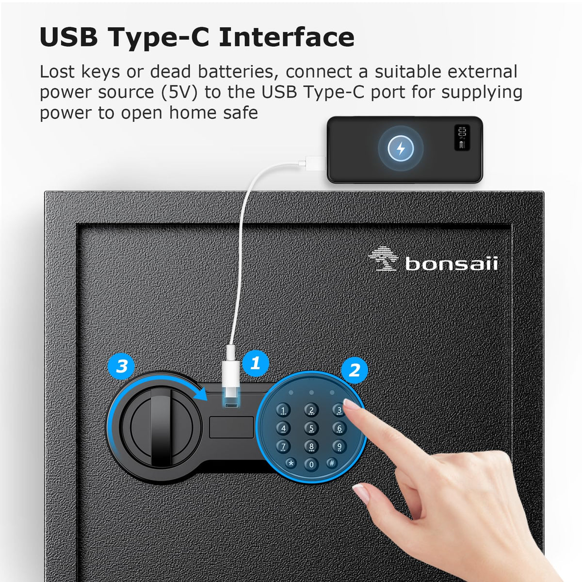 Bonsaii Safe Box anti-theft structure deters unauthorized entry