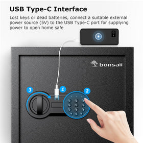 Bonsaii Safe Box anti-theft structure deters unauthorized entry