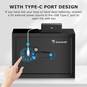 Bonsaii Safe ideal for home, hotel, or business environments.