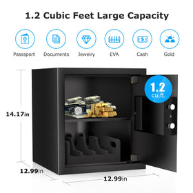 Bonsaii Safe Box interior with removable shelf for flexible organization
