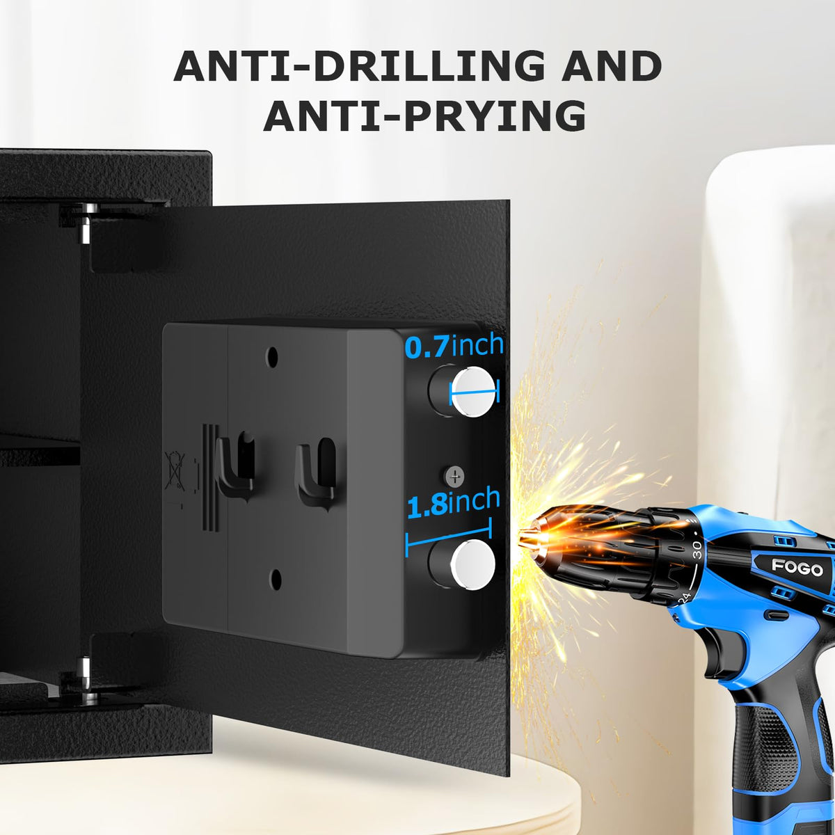 Bonsaii Safe built from SPCC steel for durability and lasting performance.