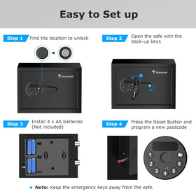 Bonsaii Safe offers three access options for convenient use.