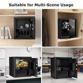 Bonsaii Safe Box mounting holes for wall or floor installation