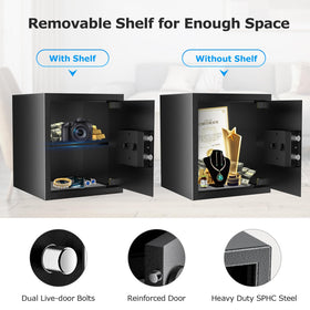 Bonsaii heavy-duty steel safe box for enhanced security and durability