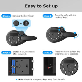 Bonsaii safe box USB Type-C port for power when needed