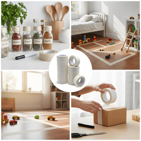 BONSTOCK masking tape adheres well to paper and cardboard surfaces for crafts.