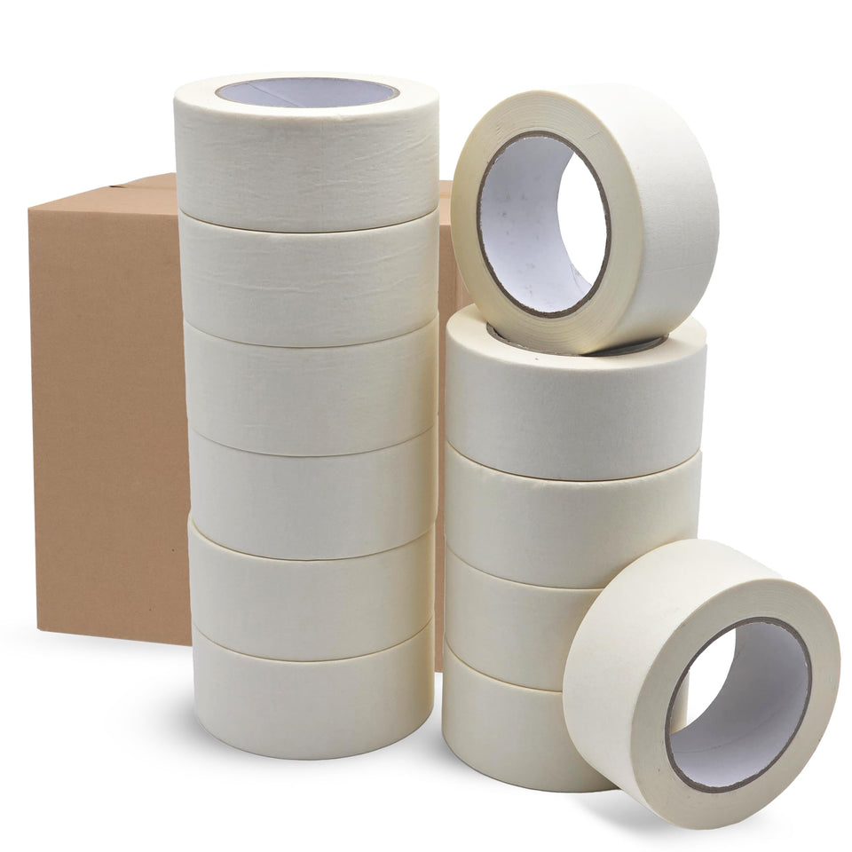 BONSTOCK wide masking tape 2in rolls for bulk painting and general use.