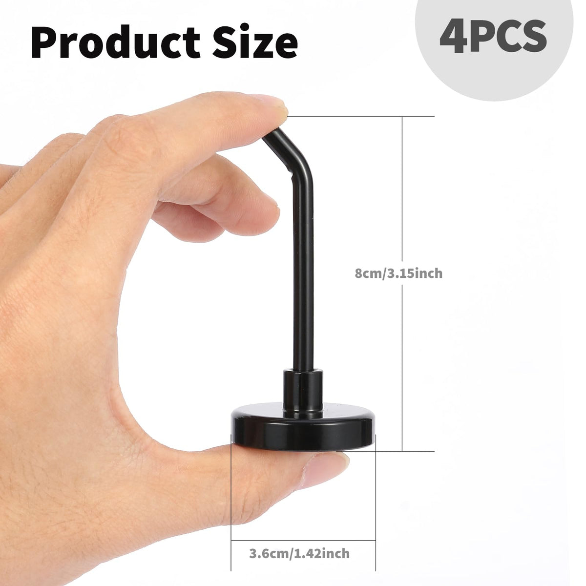Bonsture 5lb magnetic hook with long nose offers extra hanging capacity