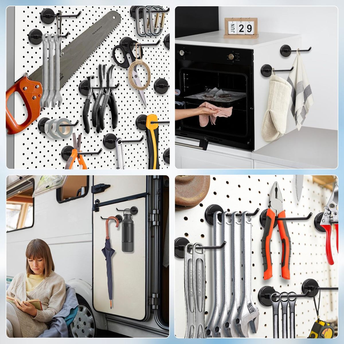 Bonsture long nose design helps hang more items securely.