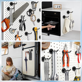 Bonsture wall-mount hooks ideal for garage, kitchen, and fridge organization