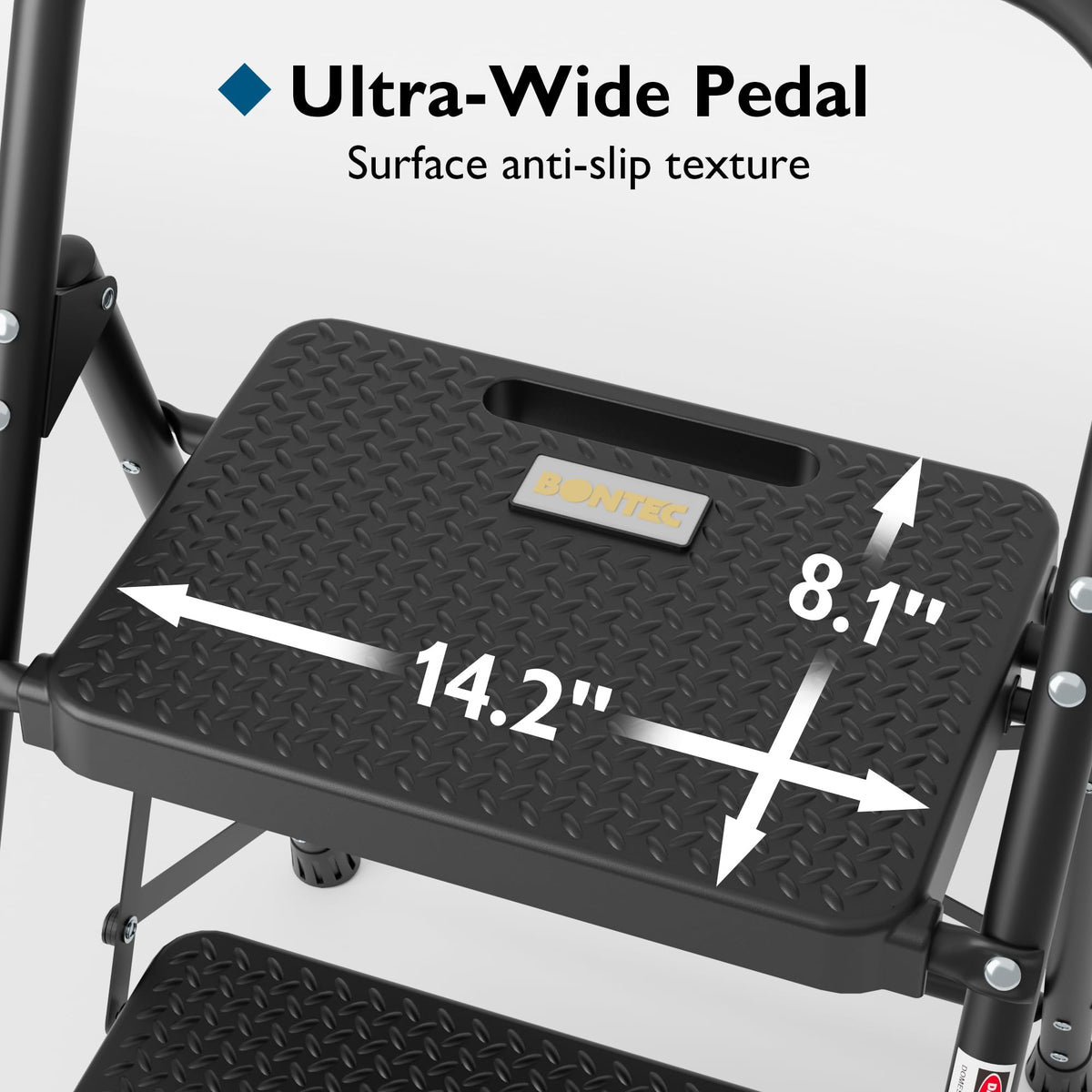 BONTEC ladder with anti-slip pedals enhances safety during tasks.