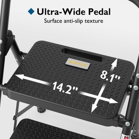 BONTEC ladder with anti-slip pedals enhances safety during tasks.