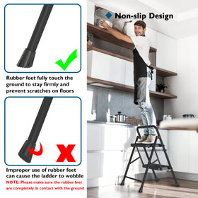 BONTEC 2-Step Ladder in black adds a sleek, durable option.