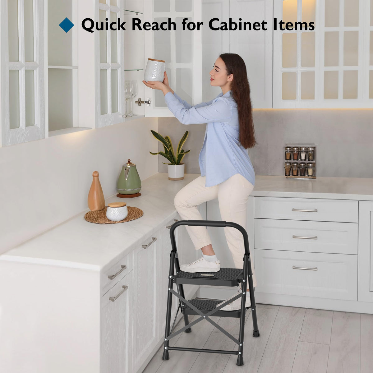 BONTEC 600lbs load capacity supports heavy items with stability.