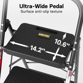 BONTEC ladder with secure handrail for stable climbs.