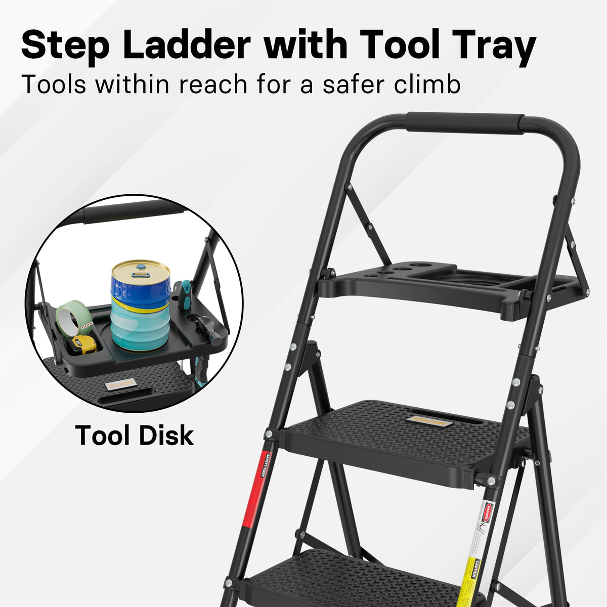 BONTEC 4-Step Ladder ideal for home use and elevated tasks