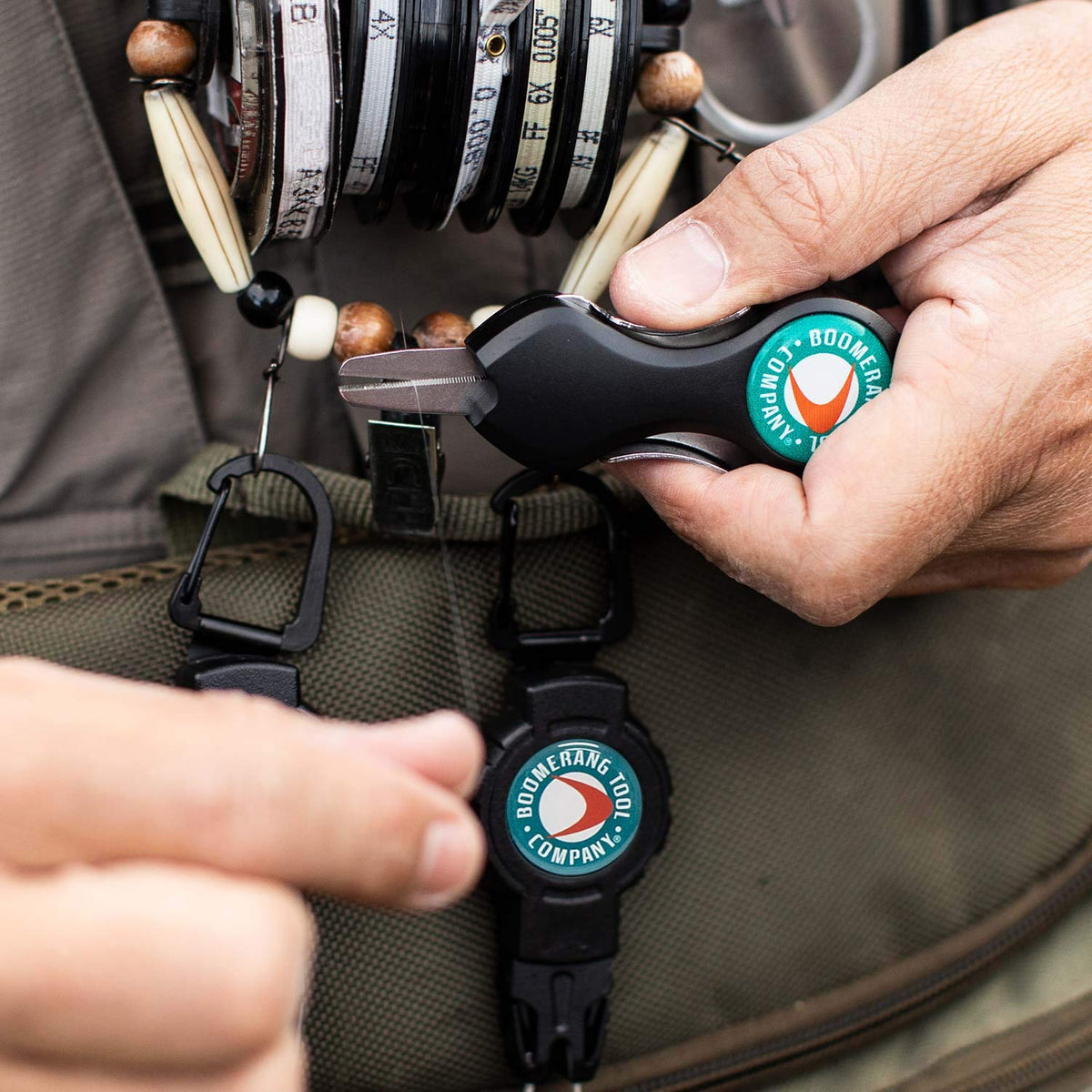 Boomerang Tool Company Long SNIPs showing integrated safety mechanism for safe storage.