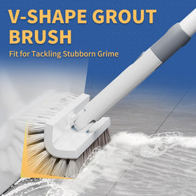 BOOMJOY double-sided grout brush cleans tough stains on grout lines quickly