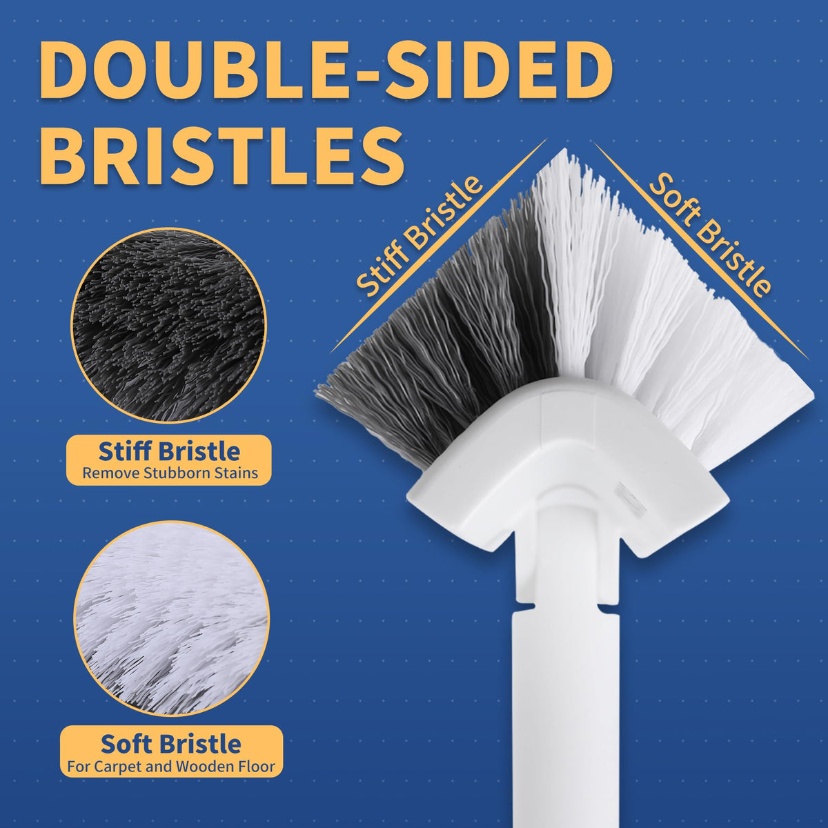 BOOMJOY V-shape bristles target corners and gaps for precise scrubbing