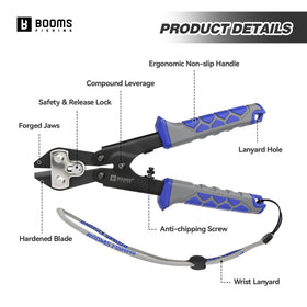 Booms Fishing XW43 ergonomic handle provides secure one-handed operation during fishing