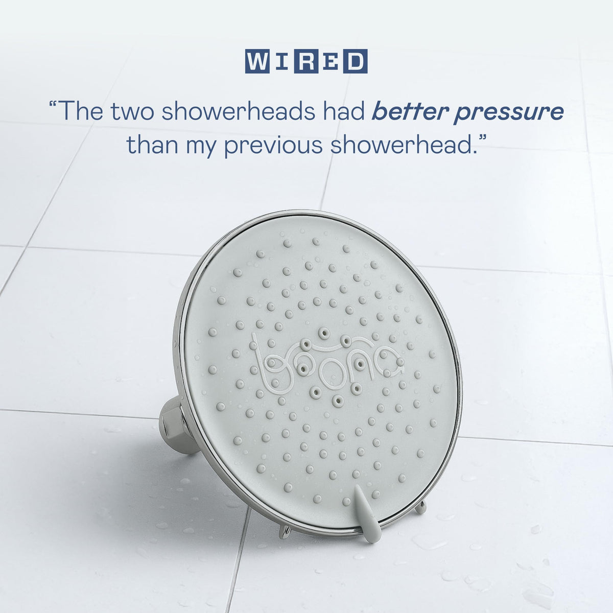 BOONA Original Tandem Shower durable stainless steel and brass construction