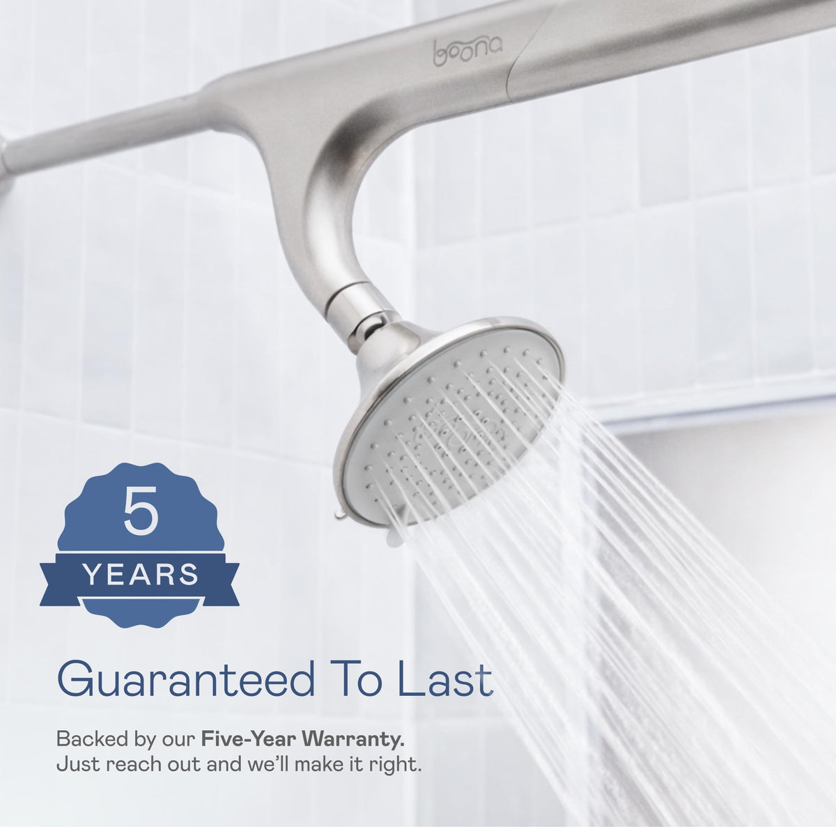 BOONA Original Tandem Shower insulated hose maintains even temperature