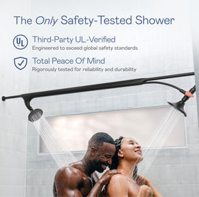 BOONA Original Tandem Shower patented heat distribution keeps water even and comfortable.