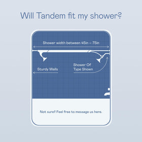 In-use setup demonstrates quick, simple shower installation