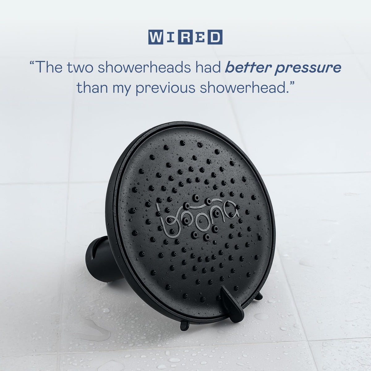 UL safety-tested BOONA shower ensuring durability and safety
