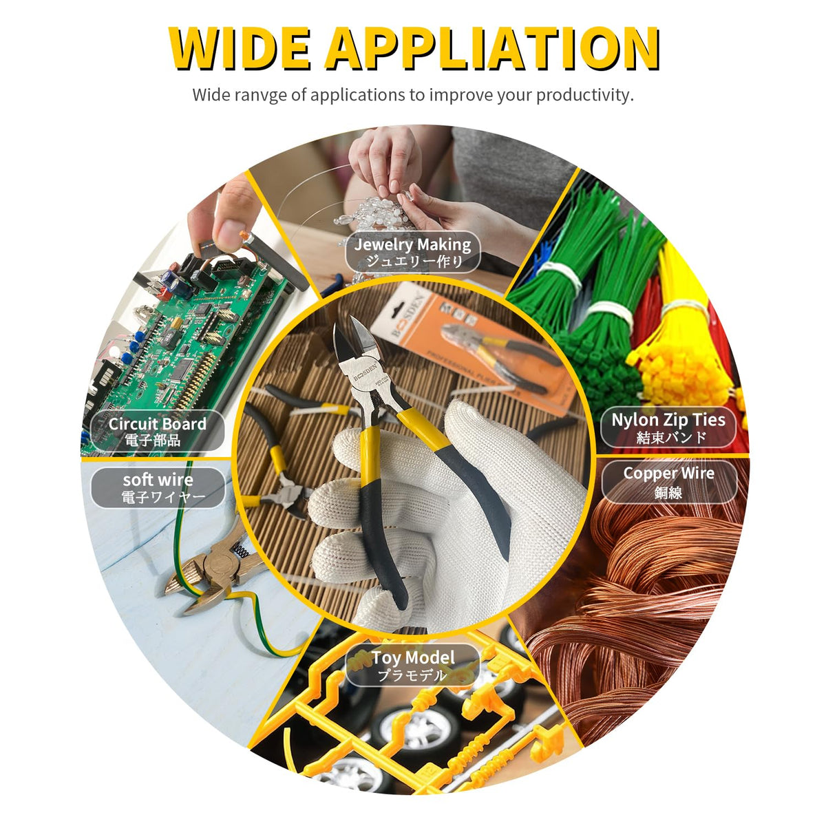 BOOSDEN precision cutters handle up to 14 AWG soft wire with control