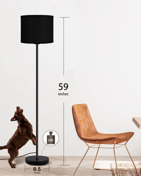 BoostArea approximately 59-inch tall lamp stands safely on a sturdy base