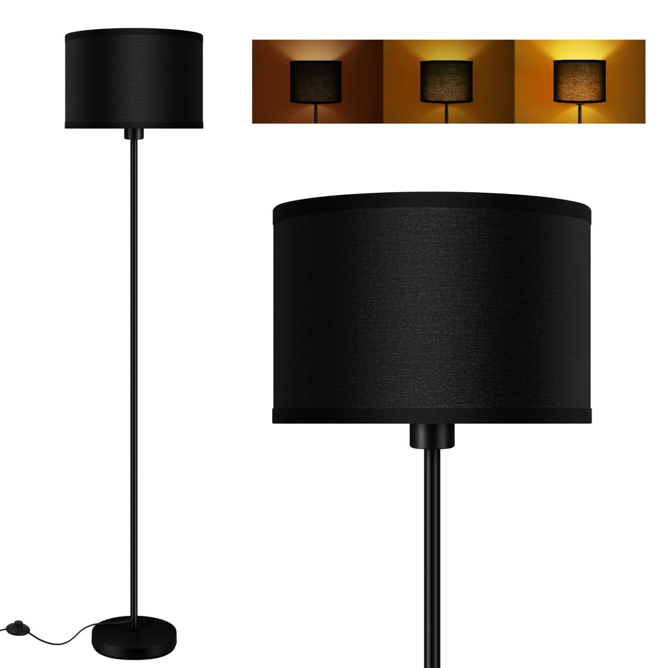 BoostArea floor lamp with black metal base illuminates living spaces