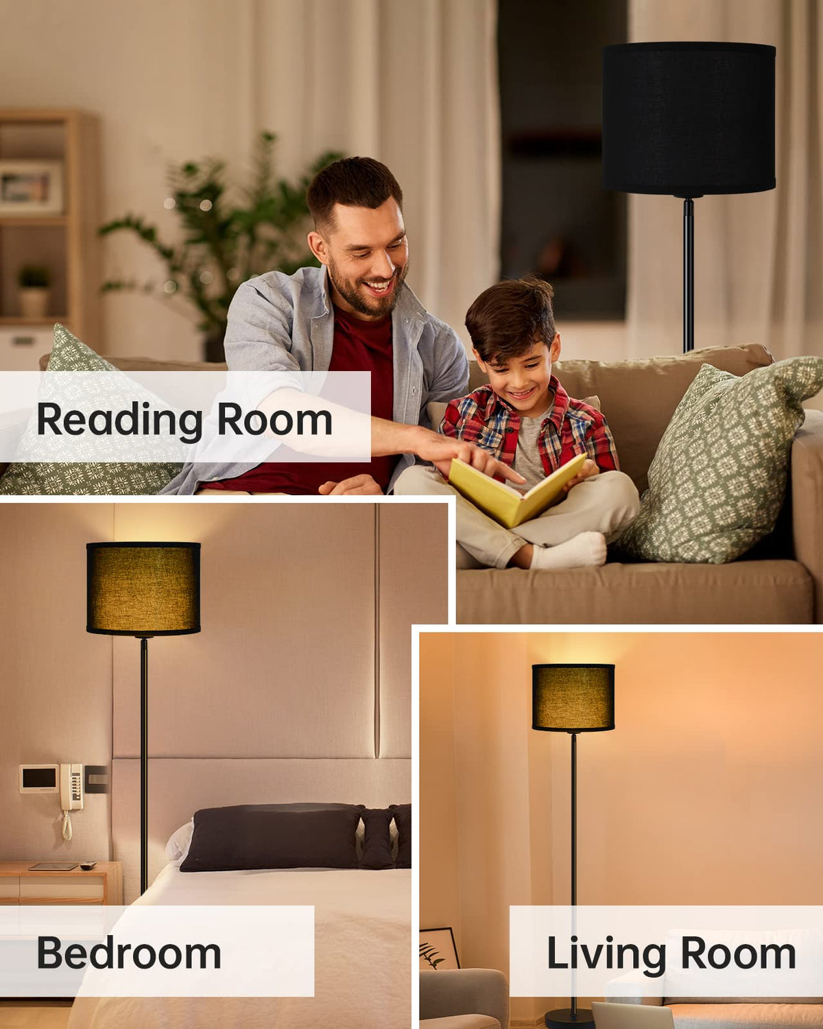 BoostArea wide-area lighting from a sleek floor lamp