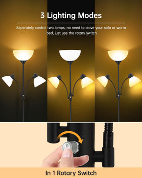 BoostArea plastic lampshade softens glare for comfortable daily use.