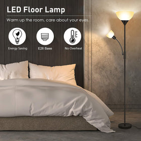 BoostArea side reading lamp highlights adjustable neck for precise task lighting.