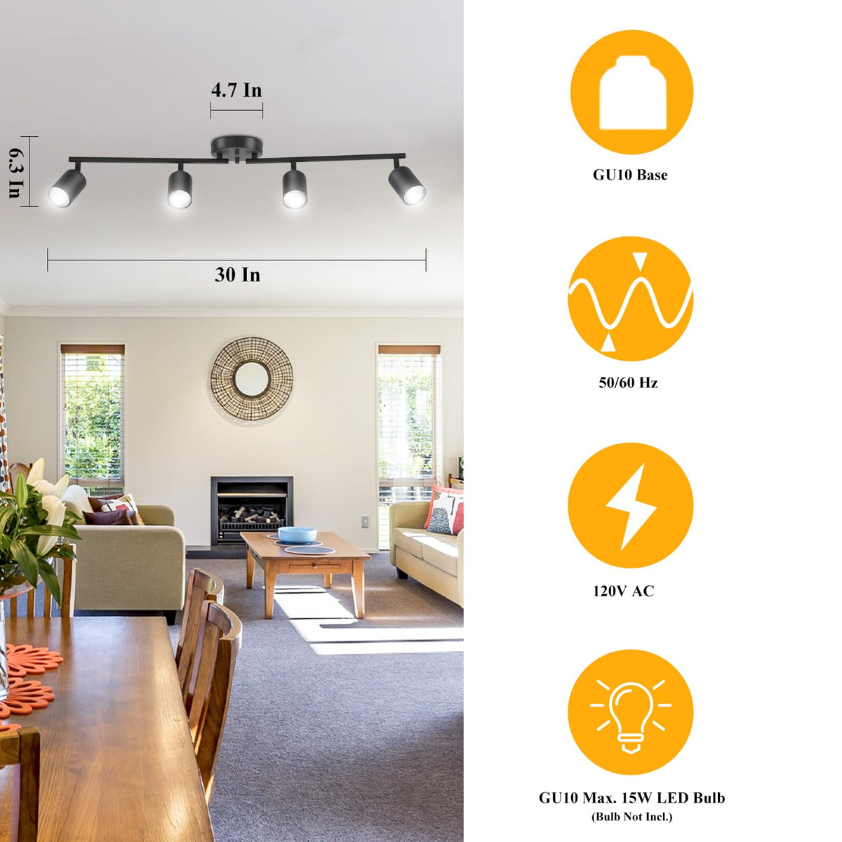 BoostArea kitchen-dining lighting suitable for versatile placement in living areas.