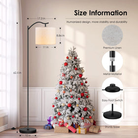 BoostArea mid-century style floor lamp enhances study or bedroom decor
