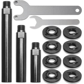 Boounyatin angle grinder attachments kit with three extension rods in view, emphasizing reach and stability