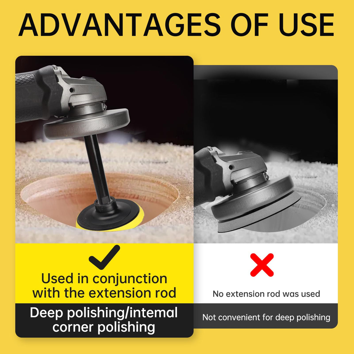 Boounyatin 4-inch extension rod shown for reach around corners