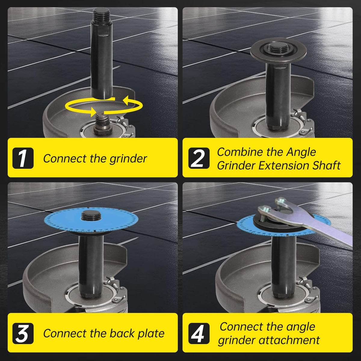 Boounyatin grinder nut sets with press plates for secure mounting
