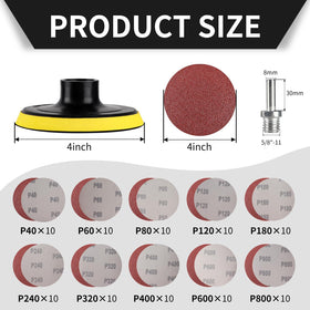 Boounyatin hook loop backing pad 4inch enables quick disc changes for efficient sanding