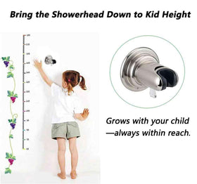 BOPai 20-degree adjustable angle improves spray direction on smooth walls.