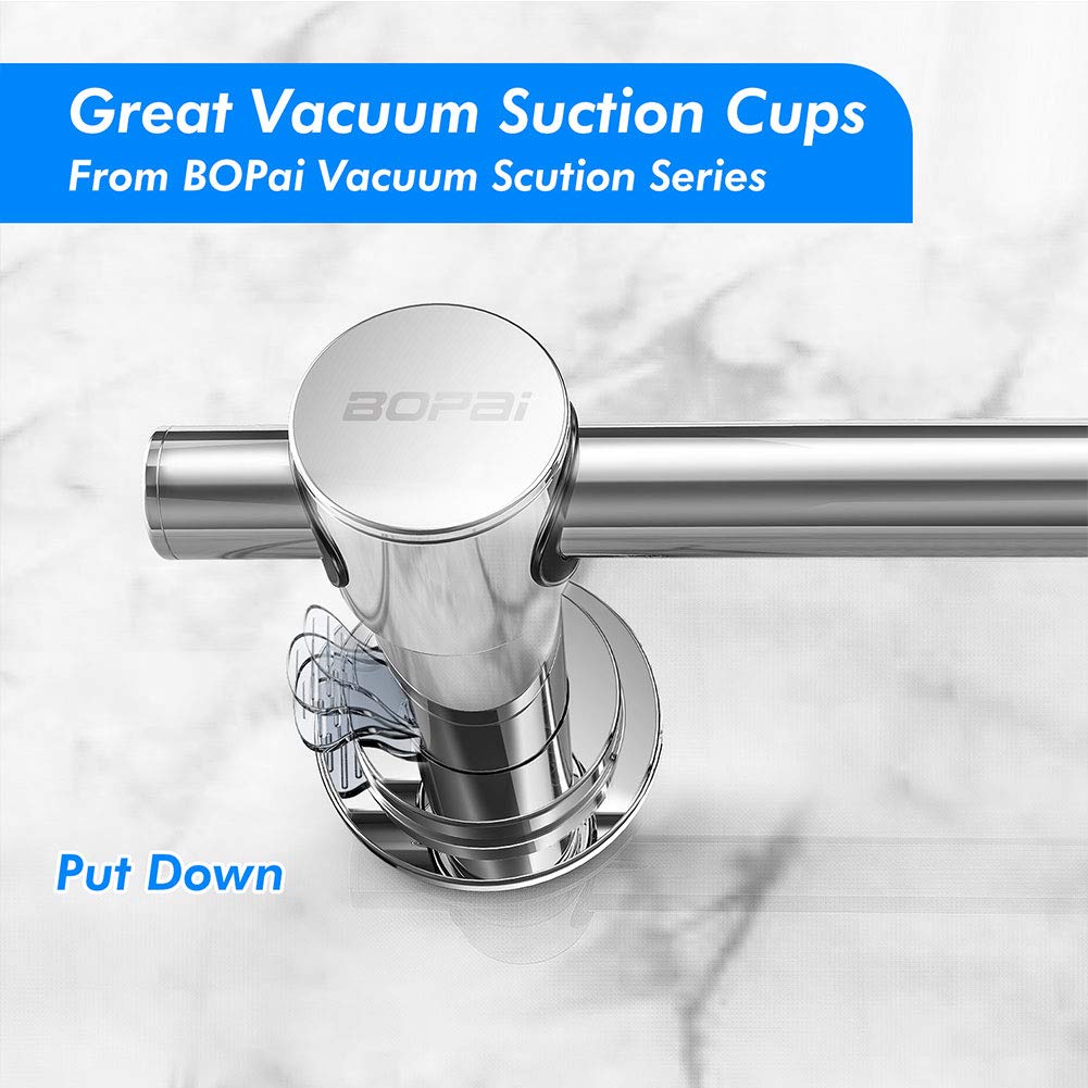 Locking lever engaging vacuum seal on BOPai towel bar