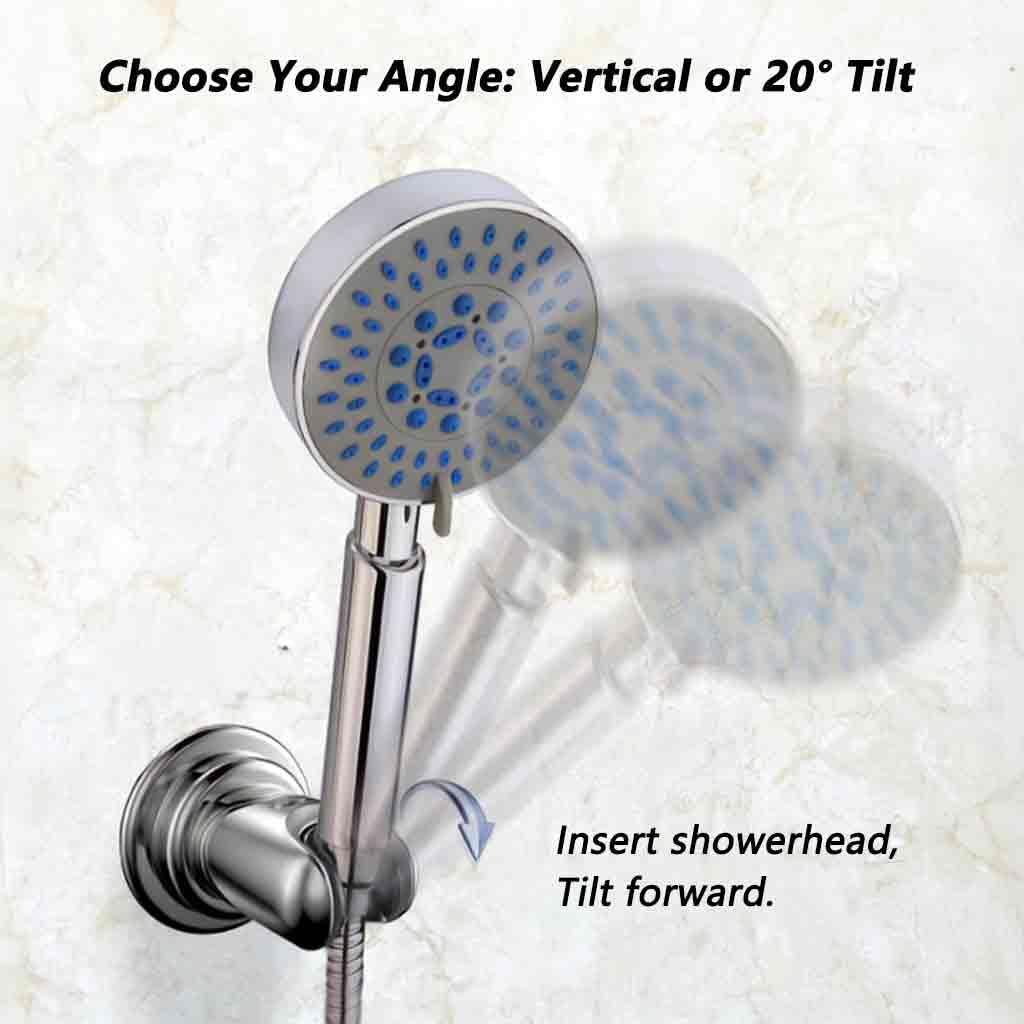 BOPai chrome finish holder shines on tile while resisting steamy corrosion